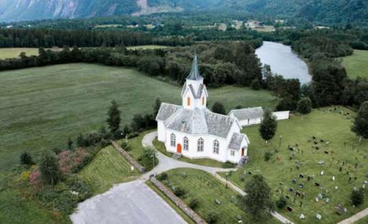 Een kerkje in Norwegen